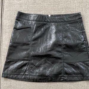 Faux leather skirt